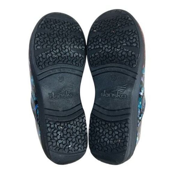 Dansko XP Women Professional Clogs 38 (US size 7.5-8) Multicolor Floral Leather - Picture 11 of 13